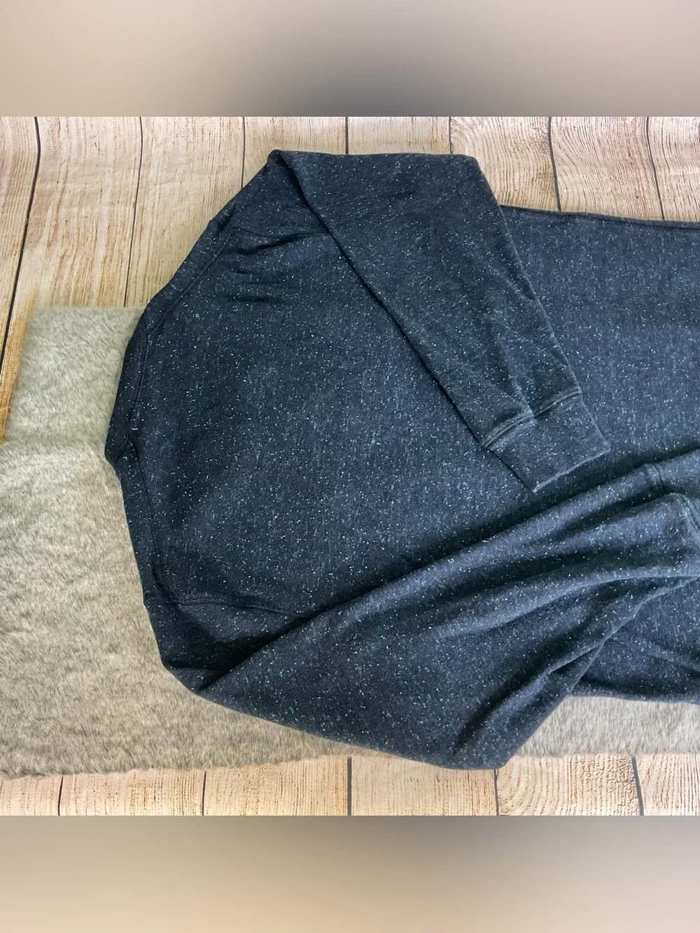 J. Crew Men's Navy Heathered Henley Knit Sweater 100% Cotton Size M